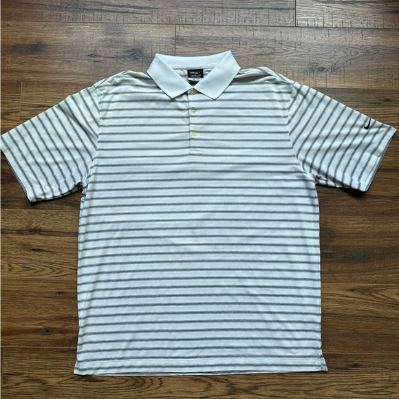 Nike Golf White and Gray L Polo - Picture 1 of 6